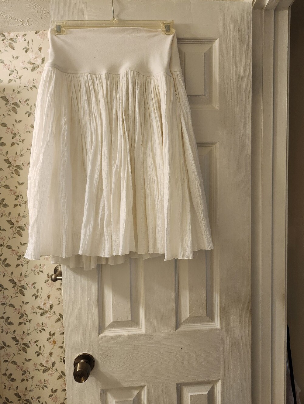 Mlle Gabrielle Cream Pleated Circle Skirt